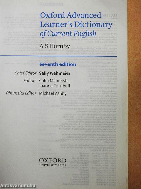 Oxford Advanced Learner's Dictionary