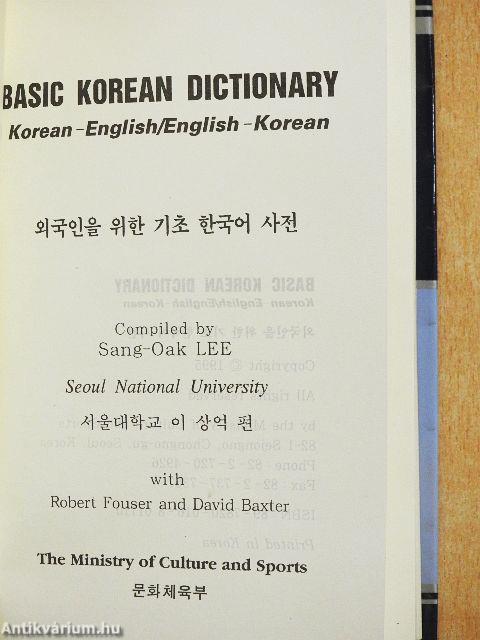 Basic Korean Dictionary
