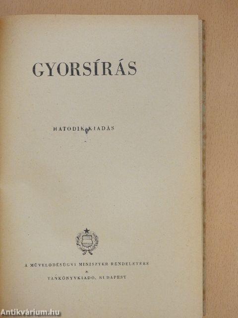 Gyorsírás I.