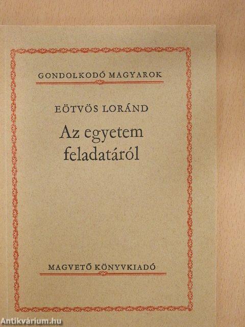 Az egyetem feladatáról