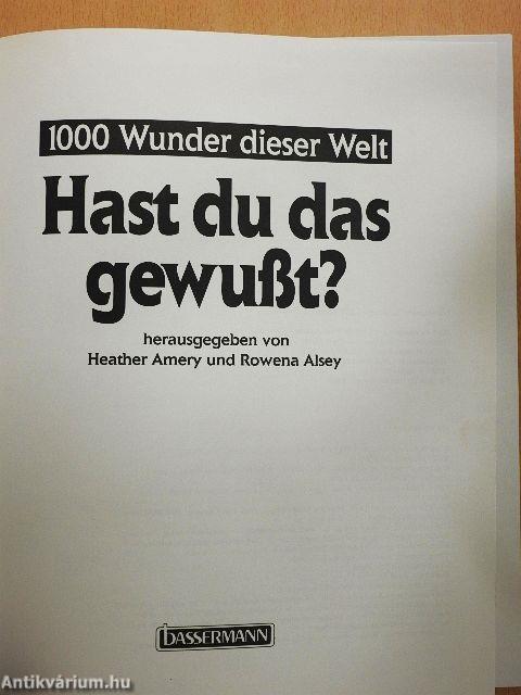 Hast du das gewußt?