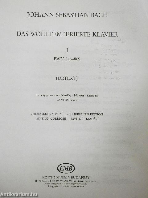Das Wohltemperierte Klavier I.
