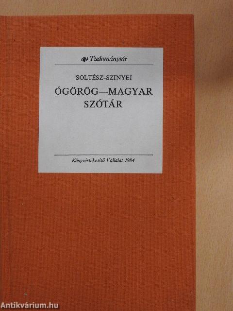 Ógörög-magyar szótár