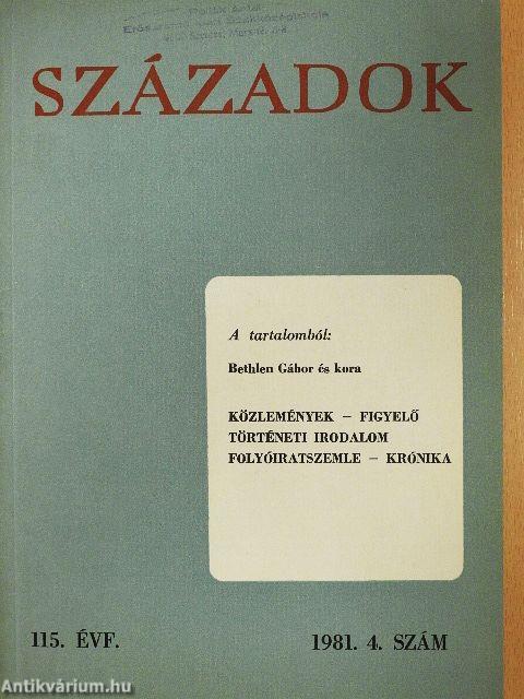 Századok 1981/4.