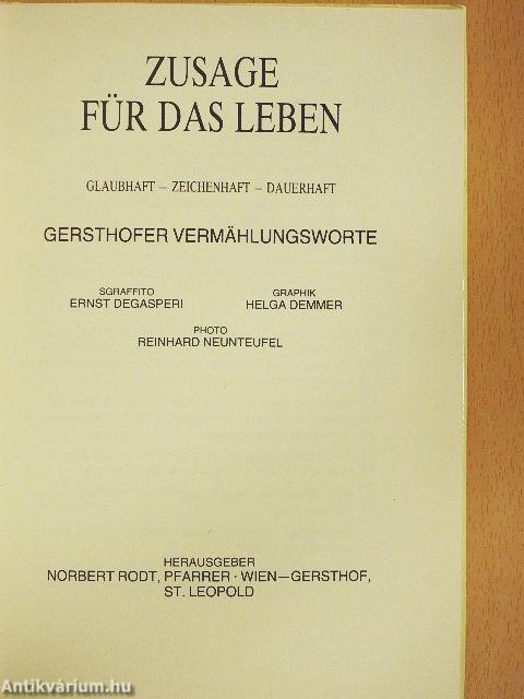 Zusage für das Leben