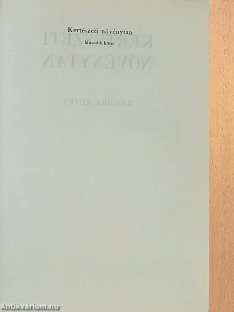 Kertészeti növénytan II.
