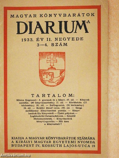 Diarium 1933/3-4.