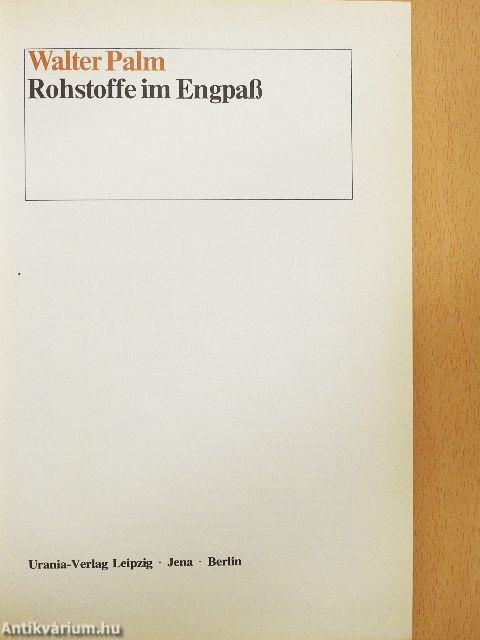 Rohstoffe im Engpaß