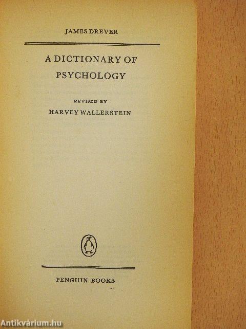 A Dictionary of Psychology