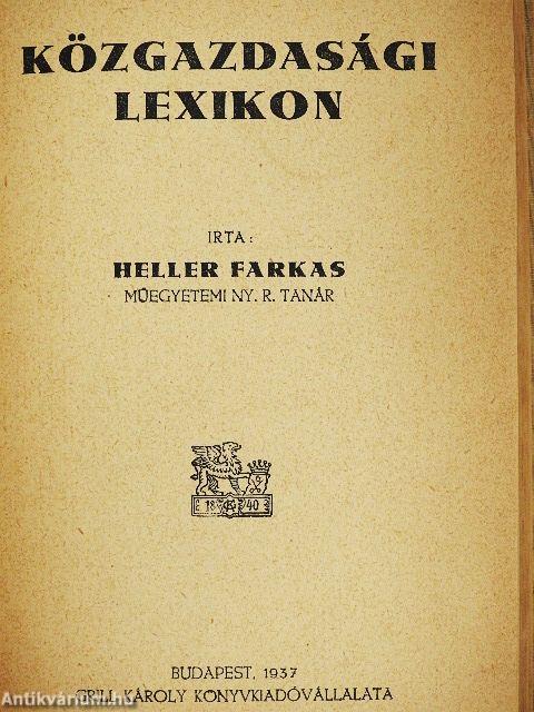 Közgazdasági lexikon