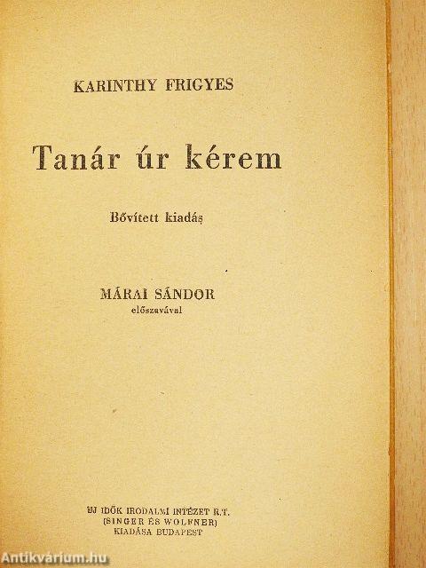 Tanár úr kérem