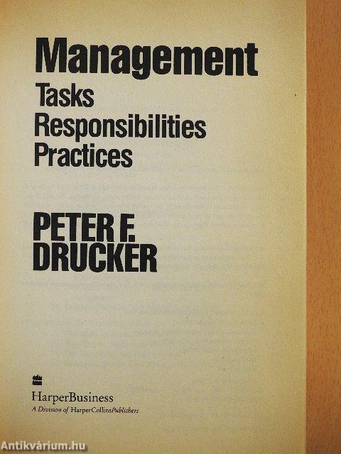 Management: Tasks, Responsibilities, Practices