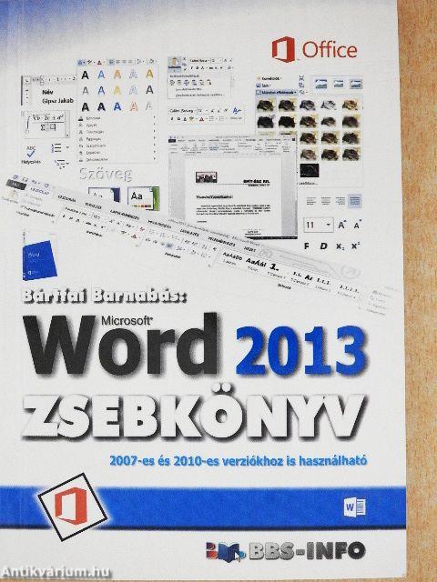 Microsoft Word 2013 zsebkönyv 