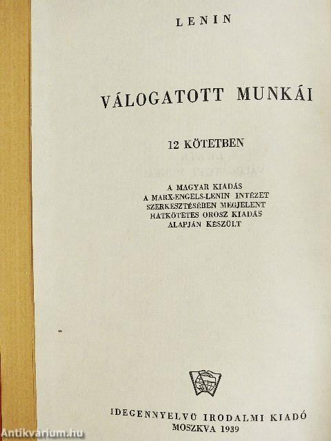 Lenin válogatott munkái X.
