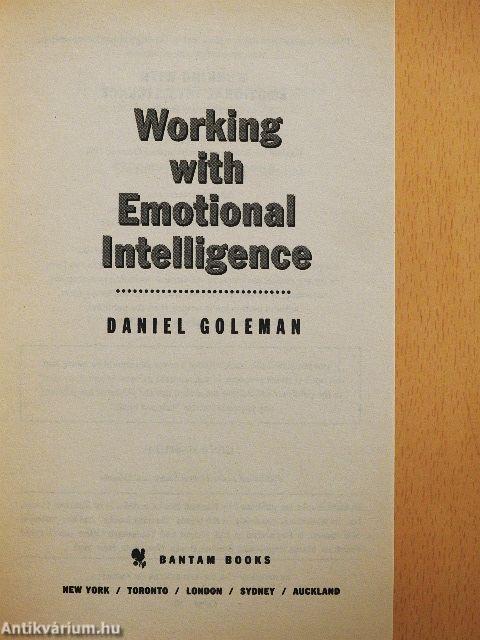 Working with Emotional Intelligence
