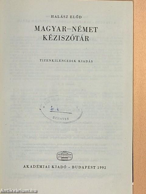 Magyar-német kéziszótár