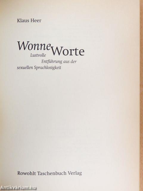 Wonne Worte