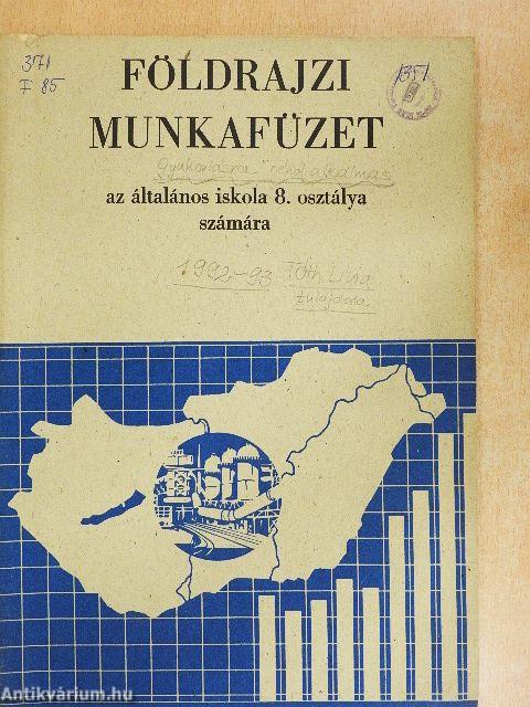 Földrajzi munkafüzet 8.