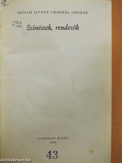 Színészek, rendezők