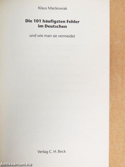 Die 101 häufigsten Fehler im Deutschen