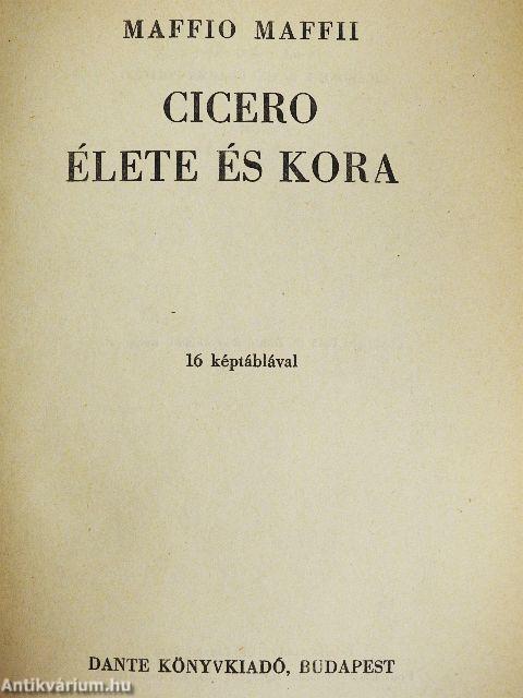 Cicero élete és kora