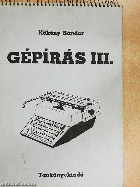 Gépírás III.