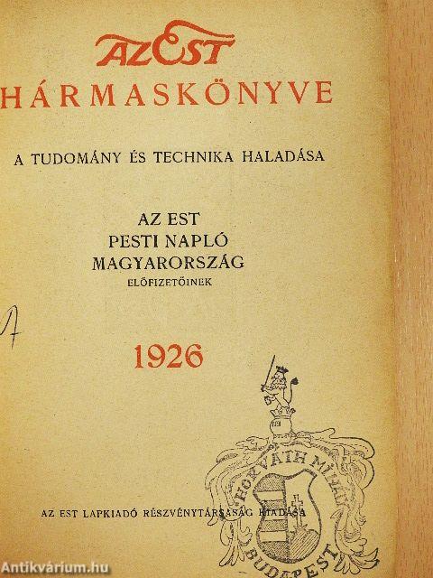 Az Est hármaskönyve 1926.