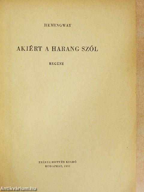 Akiért a harang szól