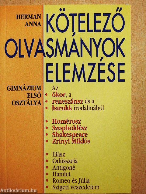 Kötelező olvasmányok elemzése 1.