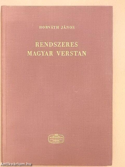 Rendszeres magyar verstan