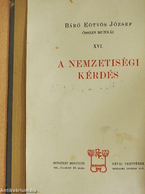 A nemzetiségi kérdés