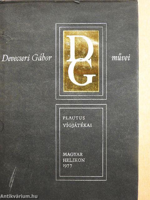 Plautus vígjátékai I-II.