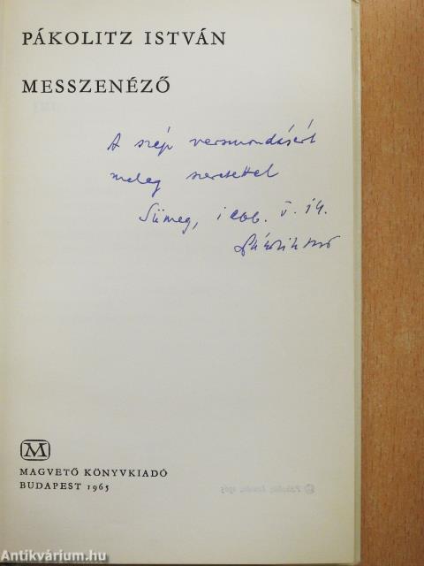Messzenéző (dedikált példány)