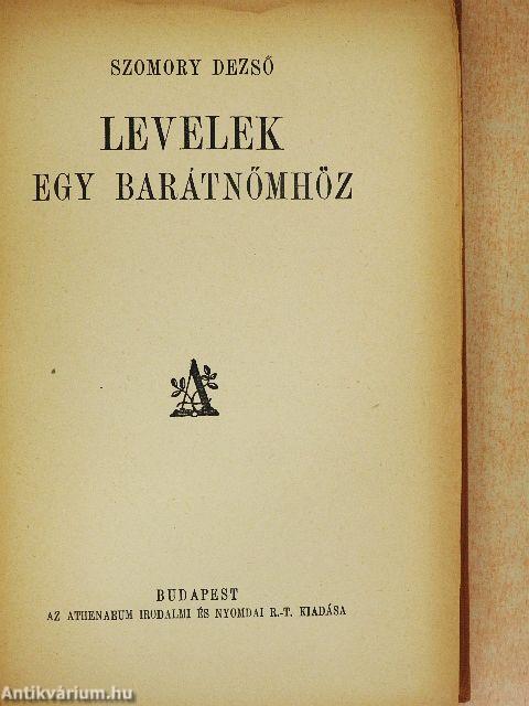 Levelek egy barátnőmhöz