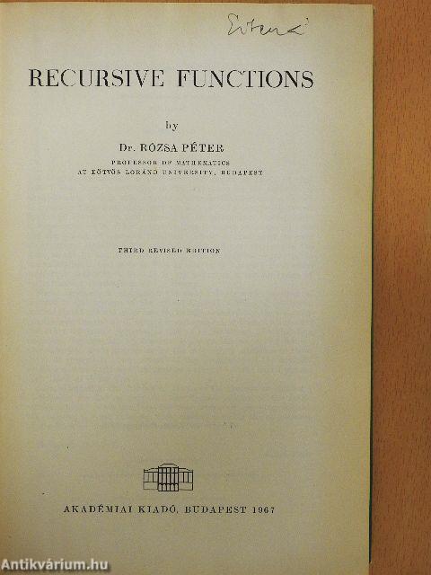 Recursive Functions