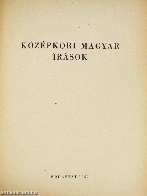 Középkori magyar írások