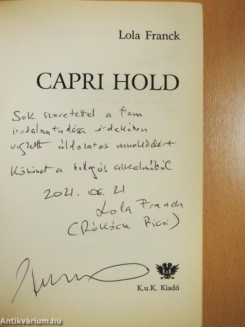 Capri hold (dedikált példány)