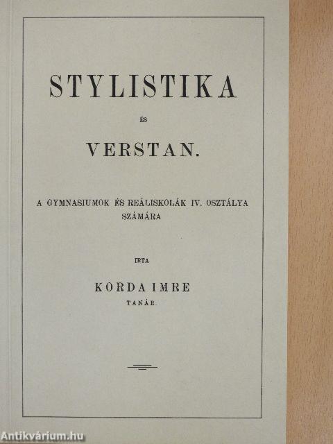 Stylistika és verstan