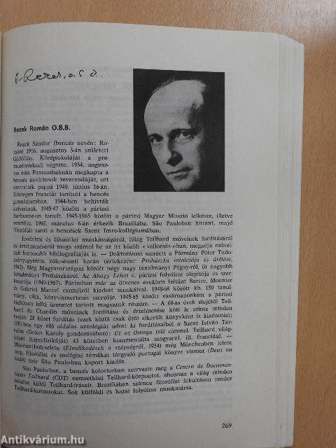 Vallomások Teilhard-ról