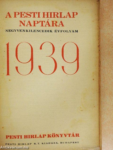 A Pesti Hirlap naptára 1939