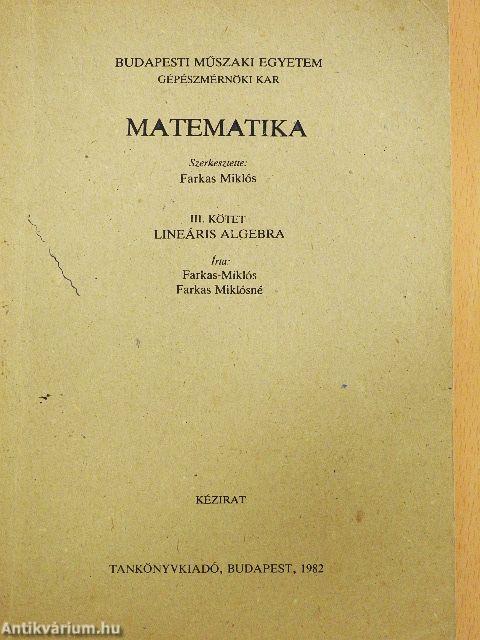 Matematika III.
