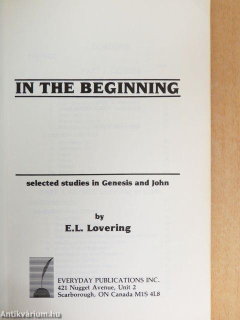 In the Beginning