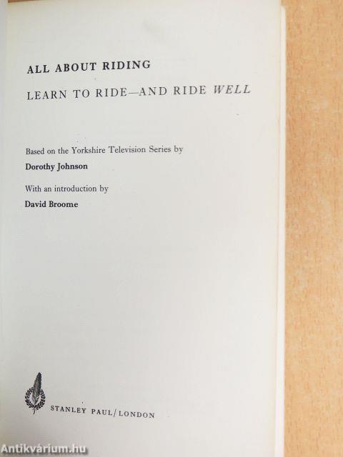 All About Riding