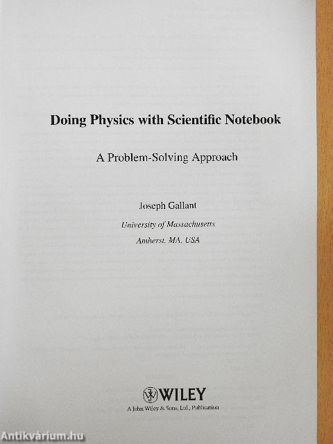 Doing Physics with Scientific Notebook