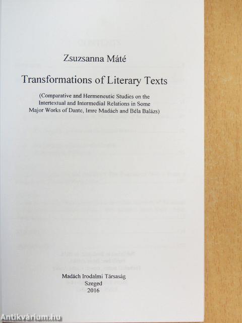 Transformations of Literary Texts