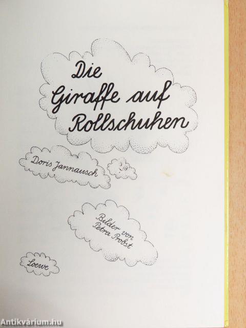 Die Giraffe auf Rollschuhen