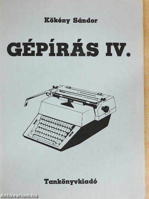 Gépírás IV.