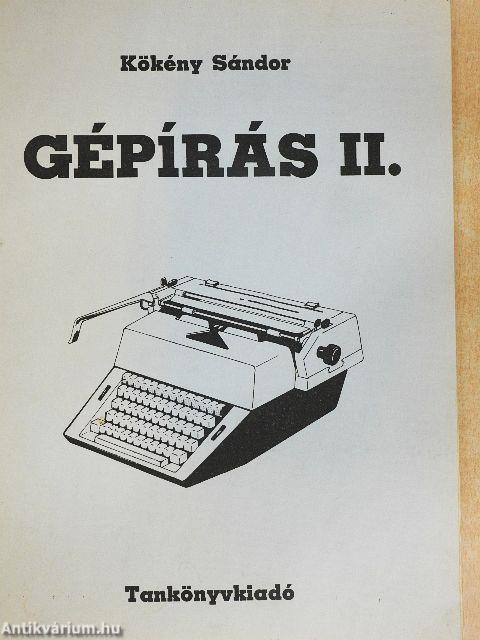 Gépírás II.