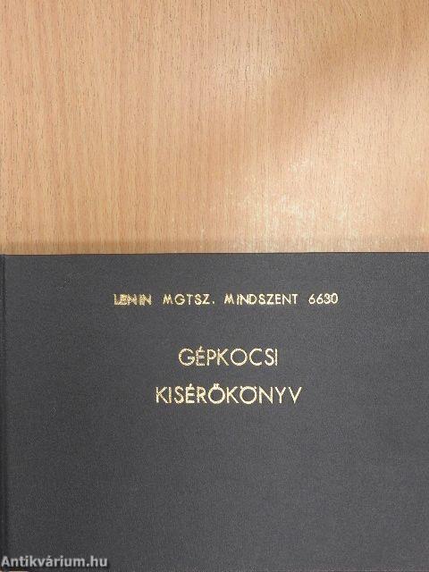 Gépkocsi kisérőkönyv