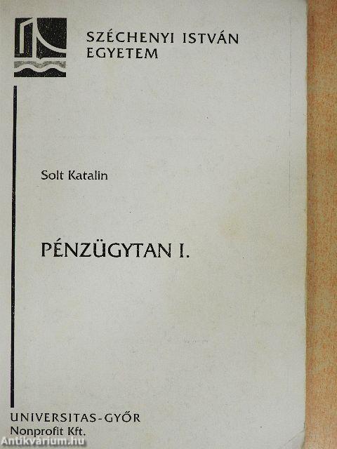 Pénzügytan I.